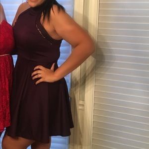 Dark purple homecoming dress